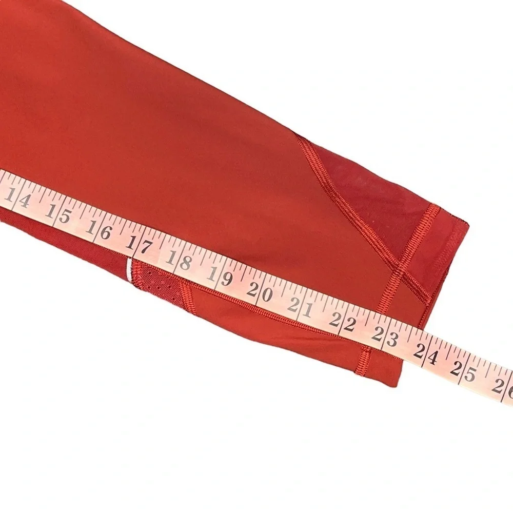 Lululemon Run‎ Smoothly Crop in Dark Sport Yoga Running Workout Red Women's 4